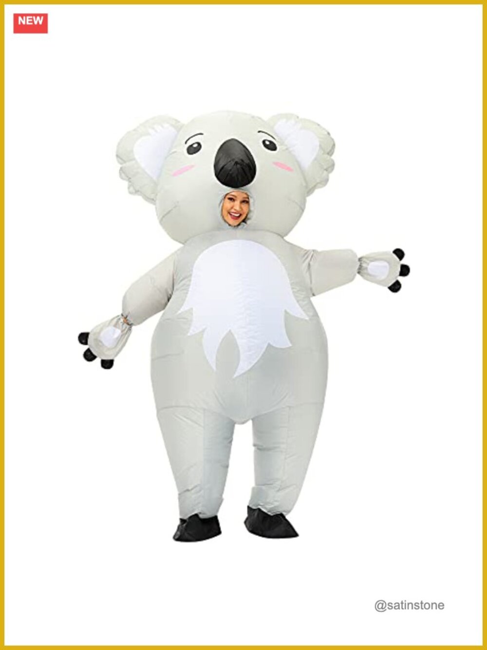 Adult Inflatable Koala Costume Blow Up Suit Halloween Fancy Dress